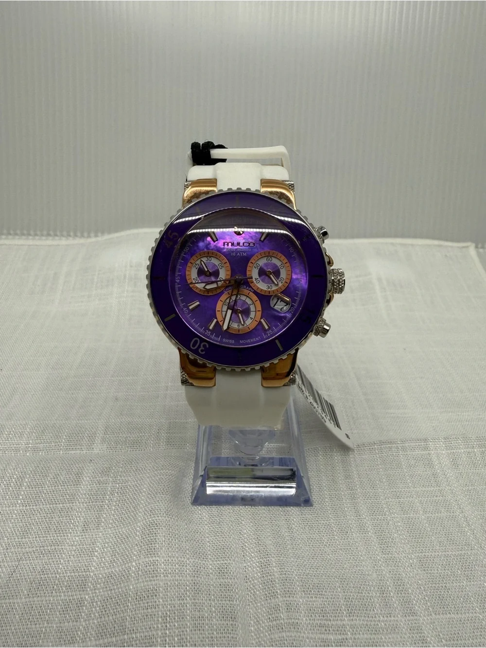 NWT Mulco Blue Marine Chronograph 40mm Swiss Quartz Watch